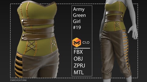 Army Green Girl #19