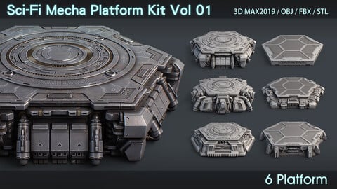 Sci-Fi Mecha Platform Kit Vol 01