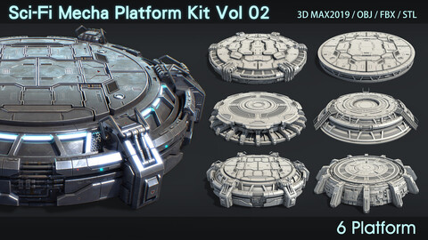 Sci-Fi Mecha Platform Kit Vol 02