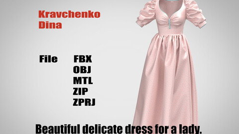Beautiful delicate dress for a lady.