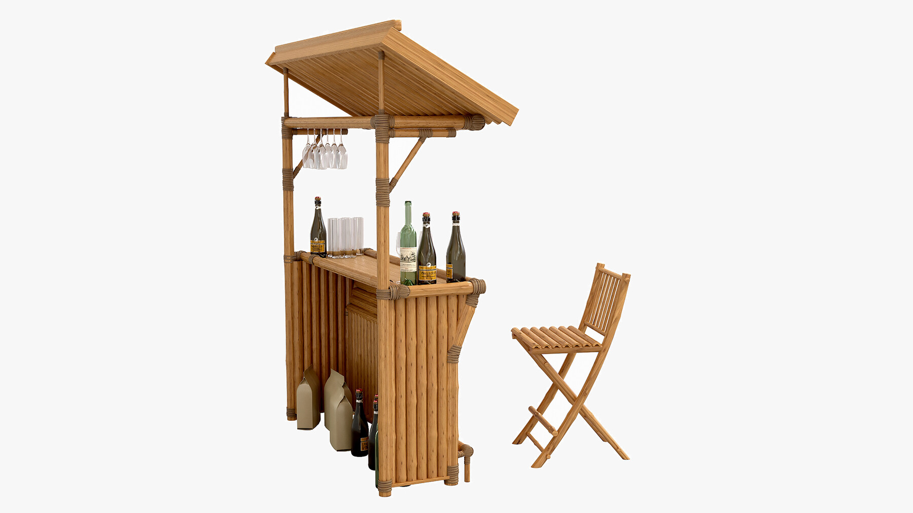 ArtStation Tropical bamboo tiki bar Resources