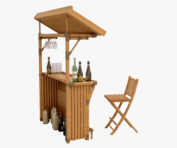 ArtStation Tropical bamboo tiki bar Resources