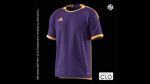 adidas HEAT.RDY 22-24 Football Shirt for CLO3D & Marvelous Designer