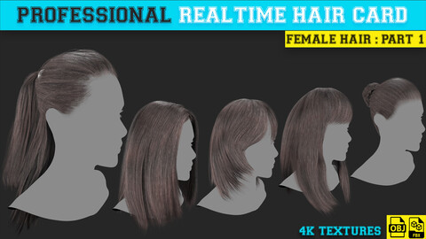 Professional Realtime Haircard - Female Hair Part 1