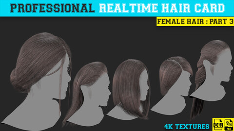 Profesional Realtime Haircard - Female Hair Part 3