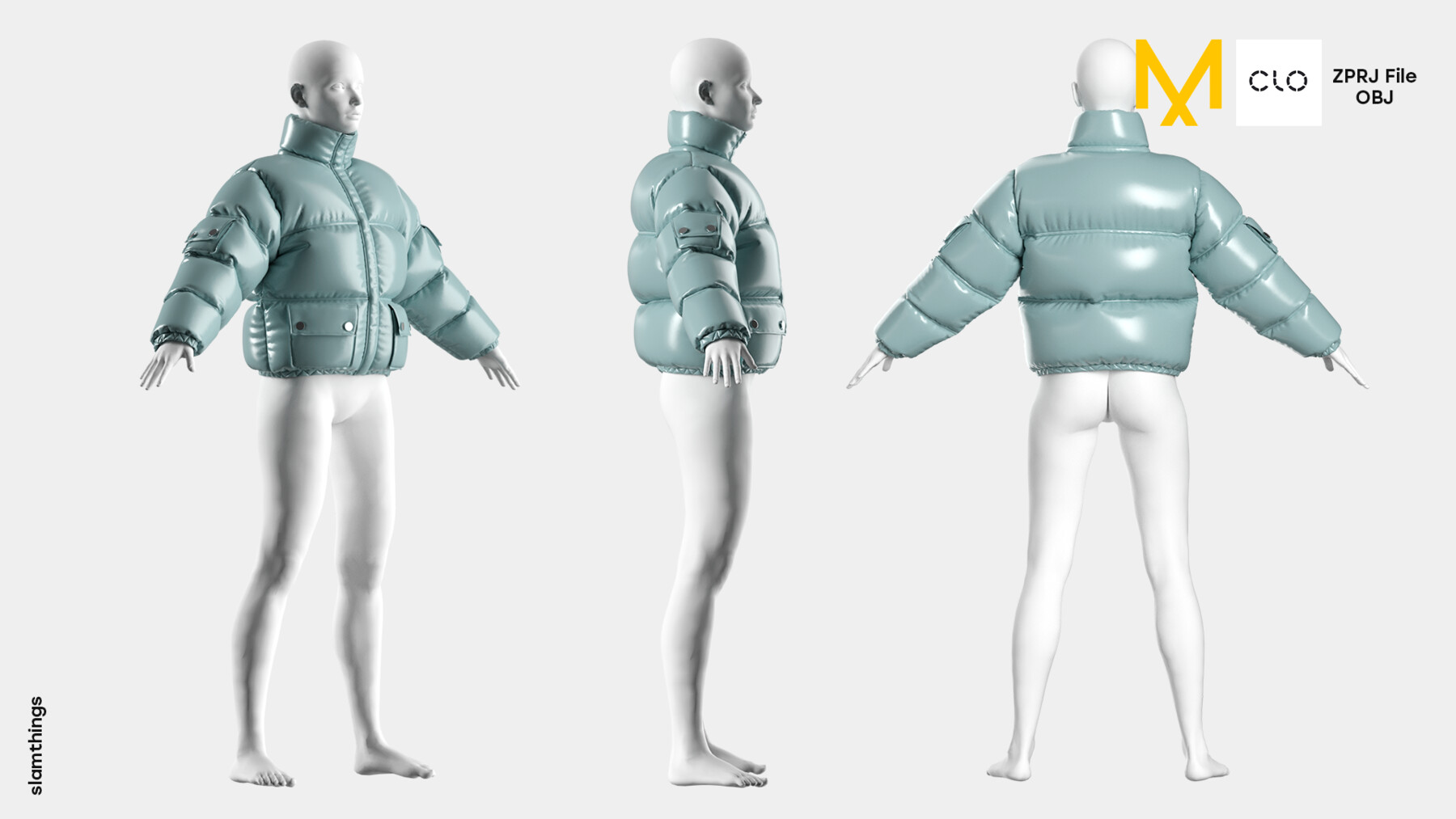 ArtStation - Streetwear Puffer Jacket #019 - Clo 3D / Marvelous ...