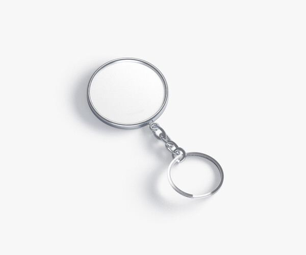 ArtStation - White Round Keychain - key tag holder | Resources