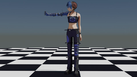 Anime Female Robotic Character