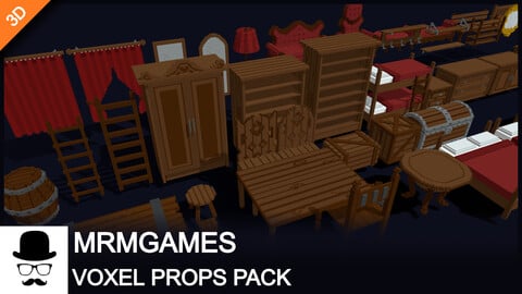 Props Pack - Voxel Interior