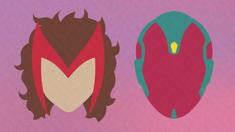 Wandavision SVG (x2) / Scarlet Witch Avengers SVG / Vectors / PNG / EPS