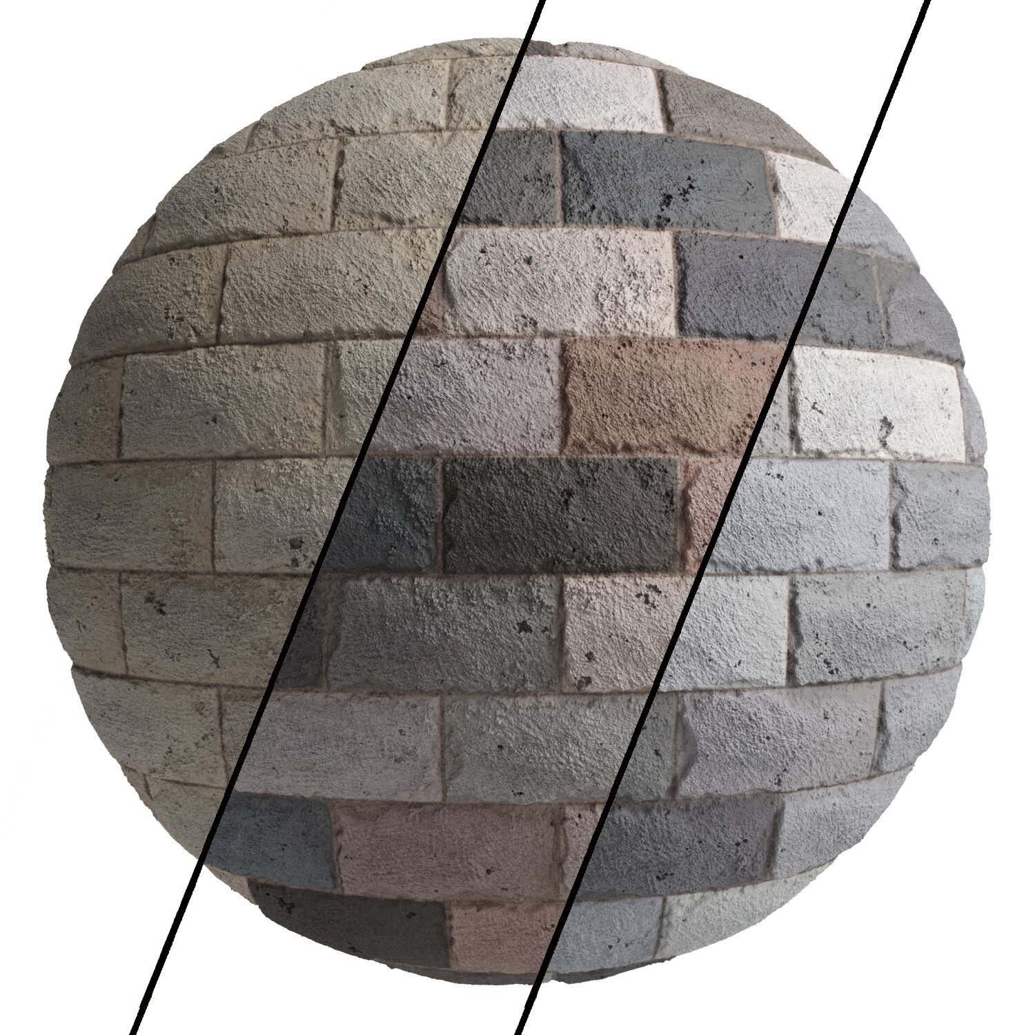 ArtStation - Ston Wall Material 7- By 3 Color, Pbr By Sbsar, 4k | Resources