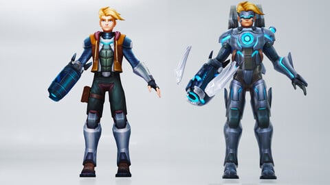 Ezreal Pulserfire Skins League Of Legends Characters Low-poly 3D model
