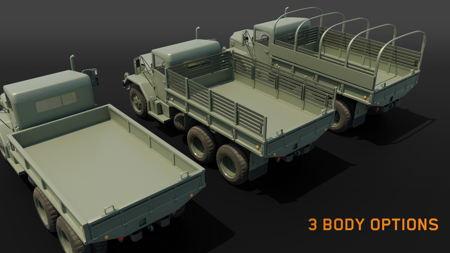 ArtStation - KAISER JEEP M35 2½-ton 6x6 army cargo truck | Resources