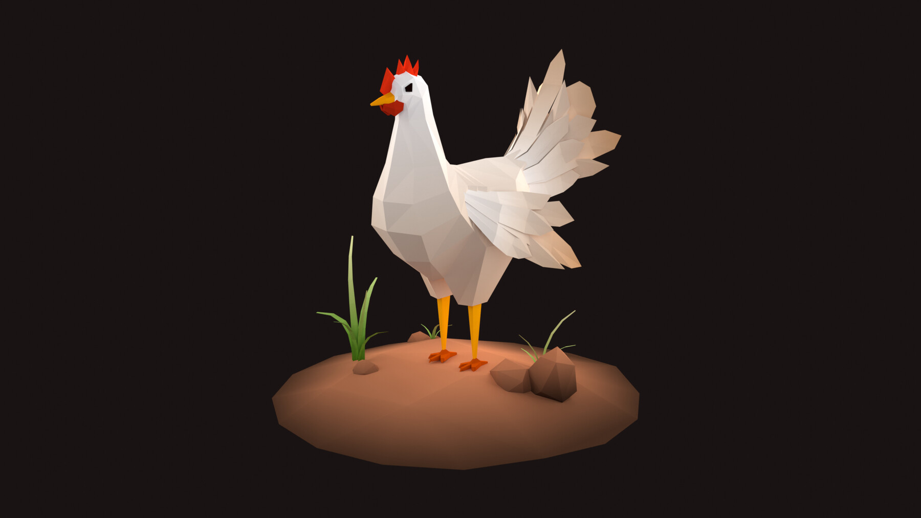 Artstation Low Poly Chicken Game Assets