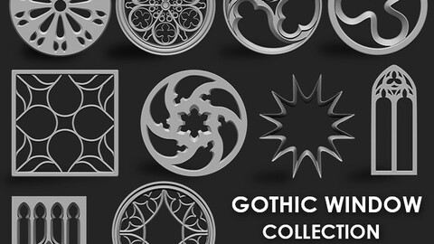 Gothic Window Collection IMM Brush Pack 10 in One