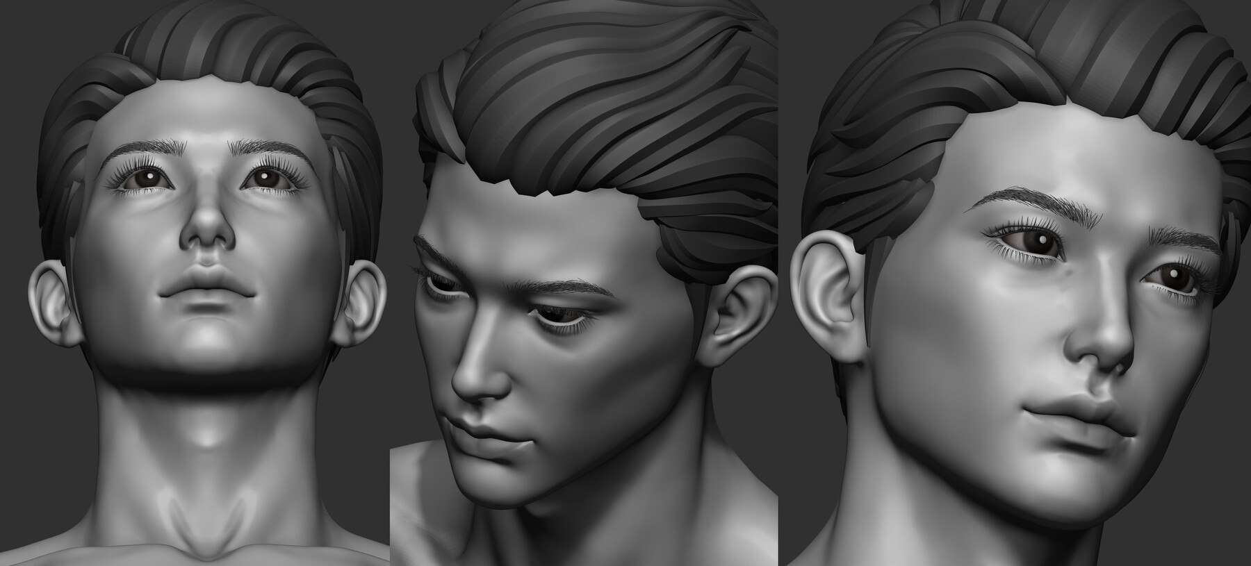 ArtStation - Asian average Realistic character man woman zbrush male ...