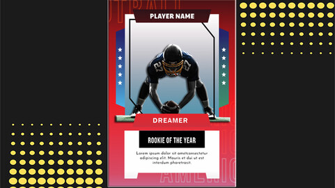 Sports Trading Card Photoshop template V4