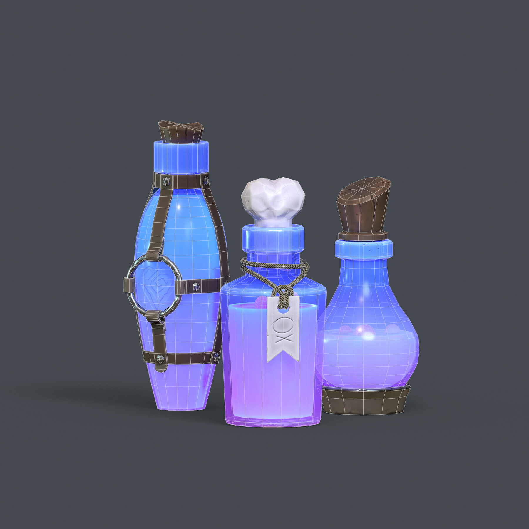 Magic Potion-bottles 3D model