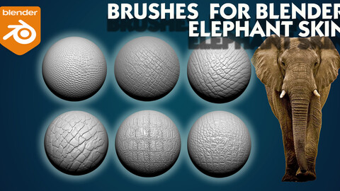 Blender Brush Pack- Elephant Skin