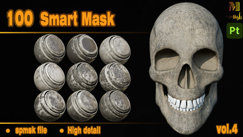 100 Smart masks - Vol 04 (spmsk file + 3 free sample)