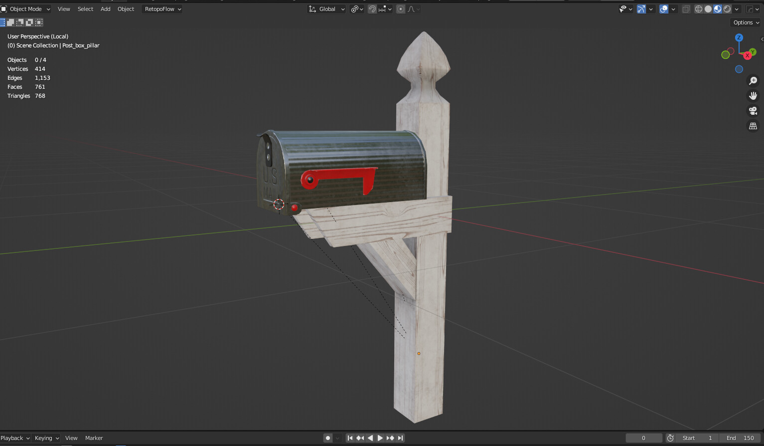 ArtStation Post box Game Assets