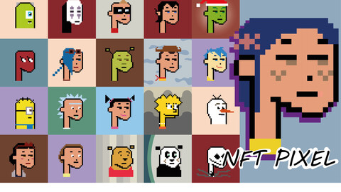 NFT Pixel Collection. Animation Characters