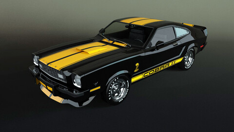 1976 Ford Mustang Cobra II - 3D Model