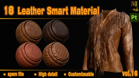 Leather Smart Materials - VOL 16(spsm file) + Free Sample