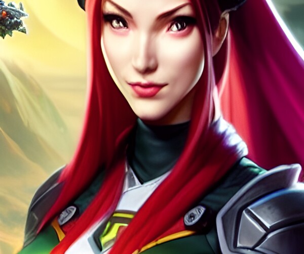 Artstation - Lunarpunk Portrait Of Katarina 7100 Jpg Pack Wombo Art 