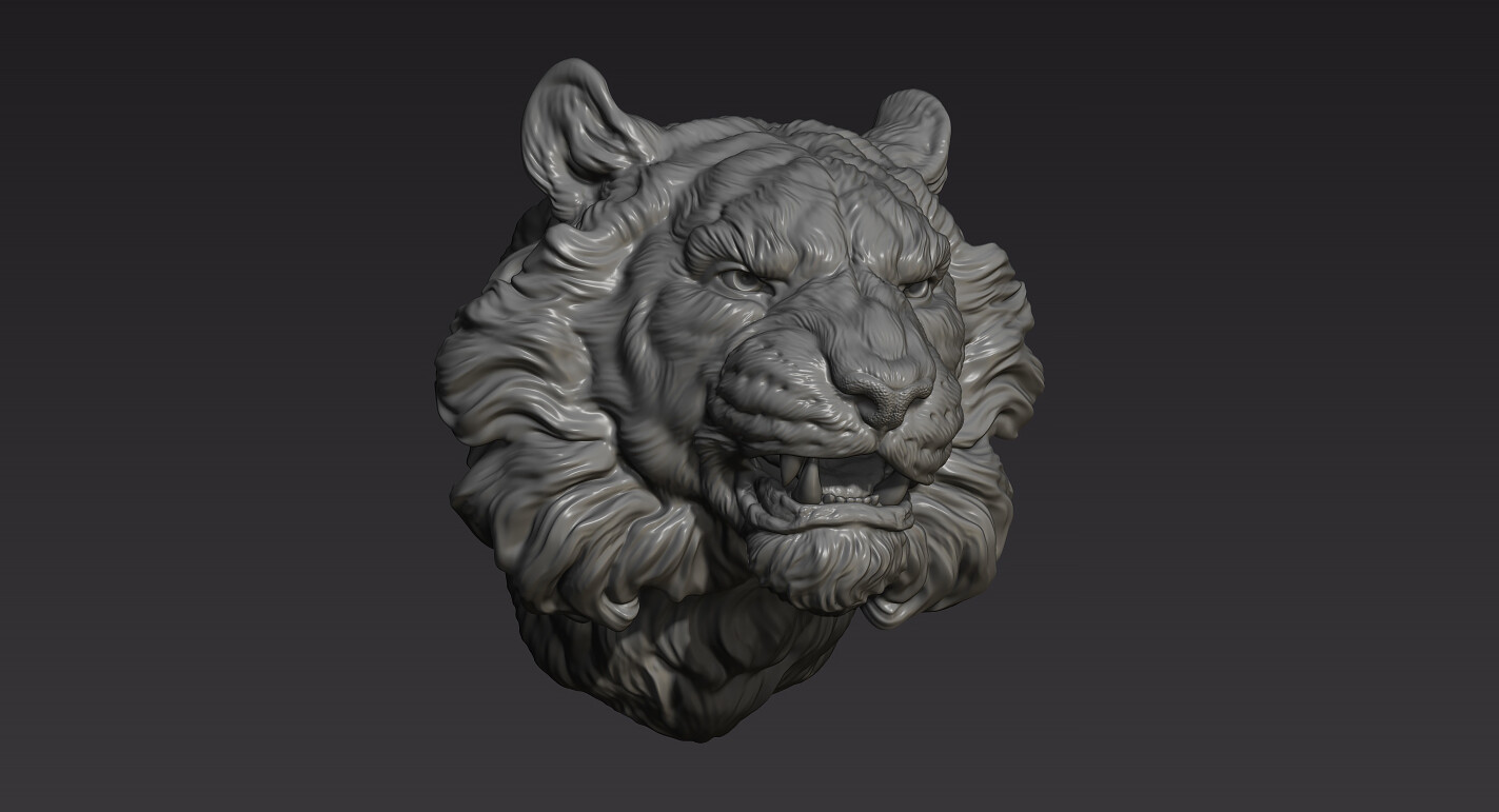 ArtStation - Tiger head shaggy | Resources