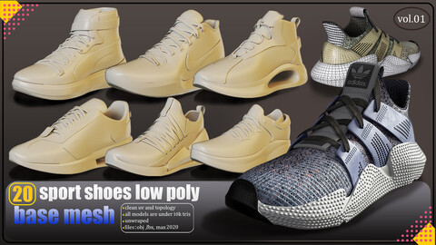 20 sport shoes base meshes