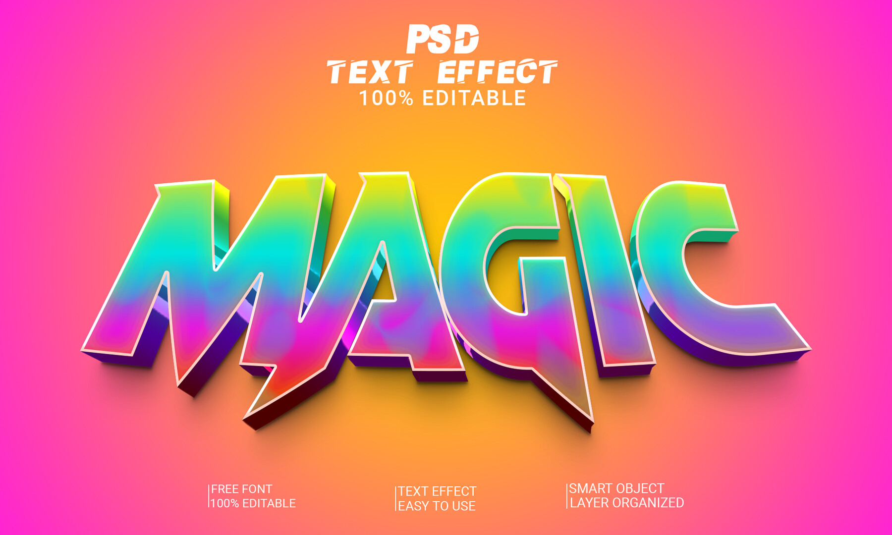 ArtStation - Magic PSD fully editable text effect. Layer style PSD ...