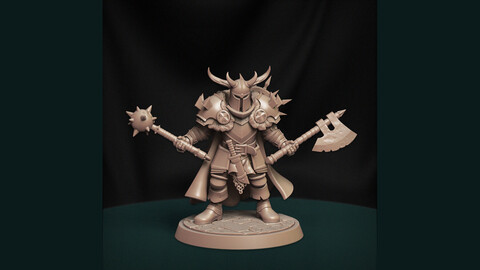 Berserk warrior - Armies of Chaos STL