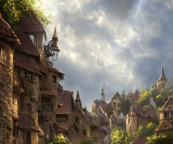 ArtStation - Medieval Town concept art | Artworks