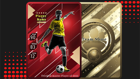 Soccer Trading NFT card template