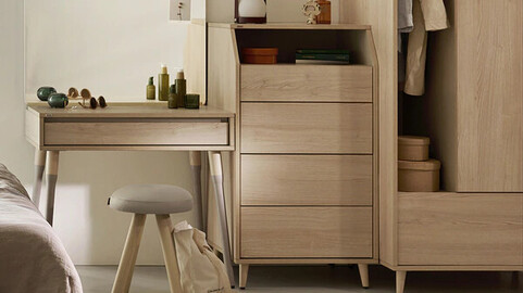 Miel 5-tier 600-width chest of drawers
