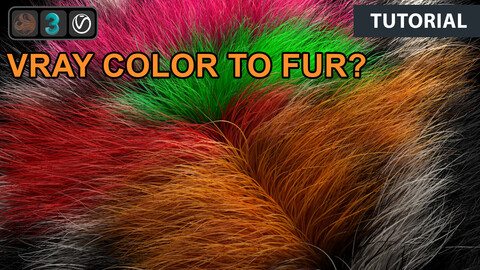 Learn How to Apply Color to Fur or Hair using Ornatrix/3ds Max/Vray - English/Chinese/Japanese/Spanish/Korean/UA/RU