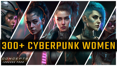 300+ Cyberpunk Women Concept Arts