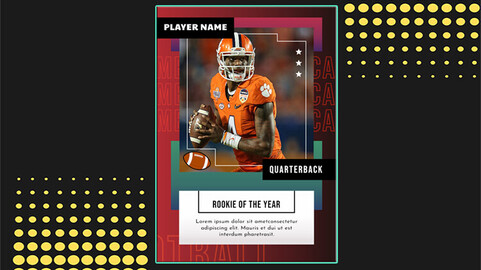 Sports Trading Card template photoshop