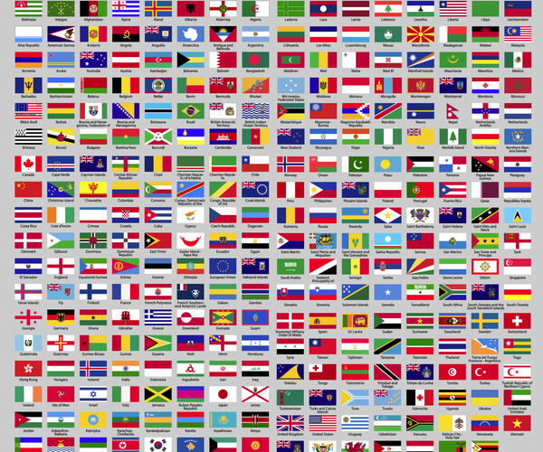 ArtStation - All national flags of the world. EPS Template File | Artworks