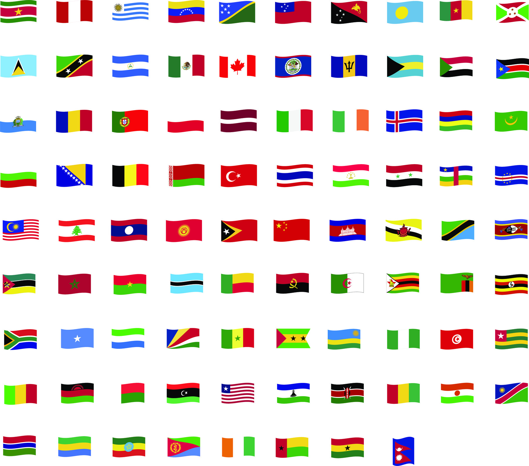 ArtStation - Flag Icon Set. EPS Template File | Artworks