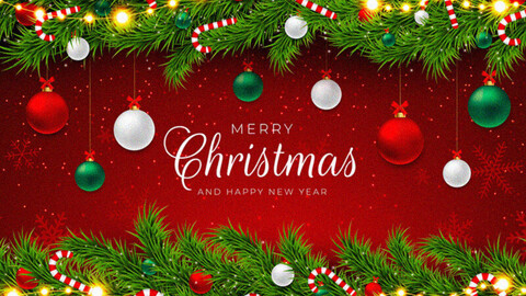 $1 Download Christmas Tinsel Background