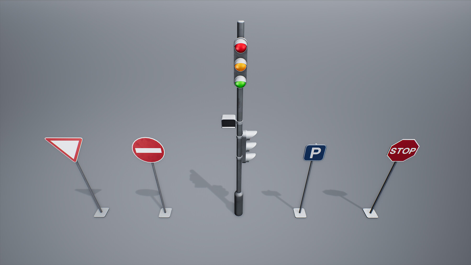 ArtStation - Stylized Traffic Signs | Game Assets