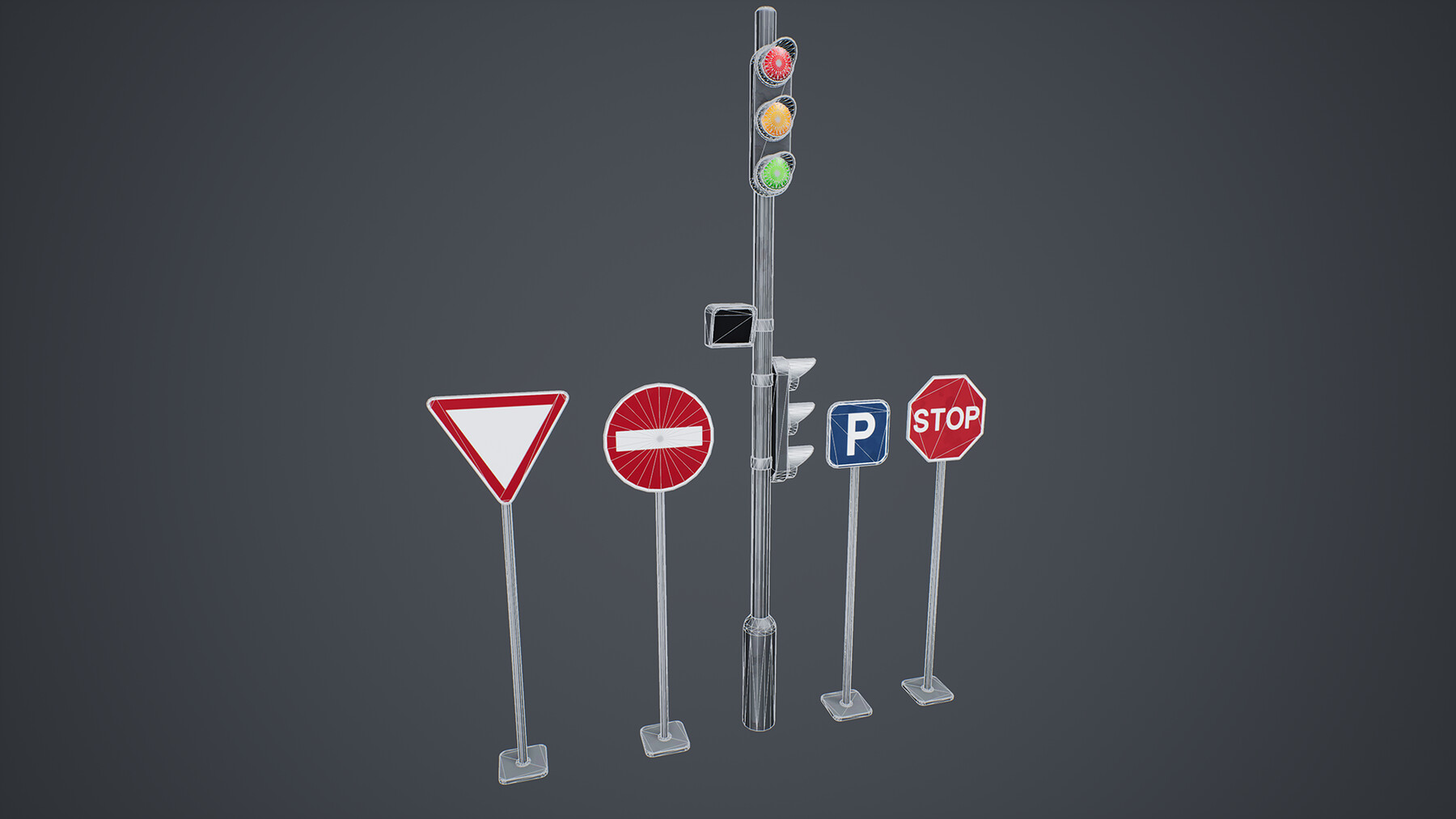 ArtStation - Stylized Traffic Signs | Game Assets