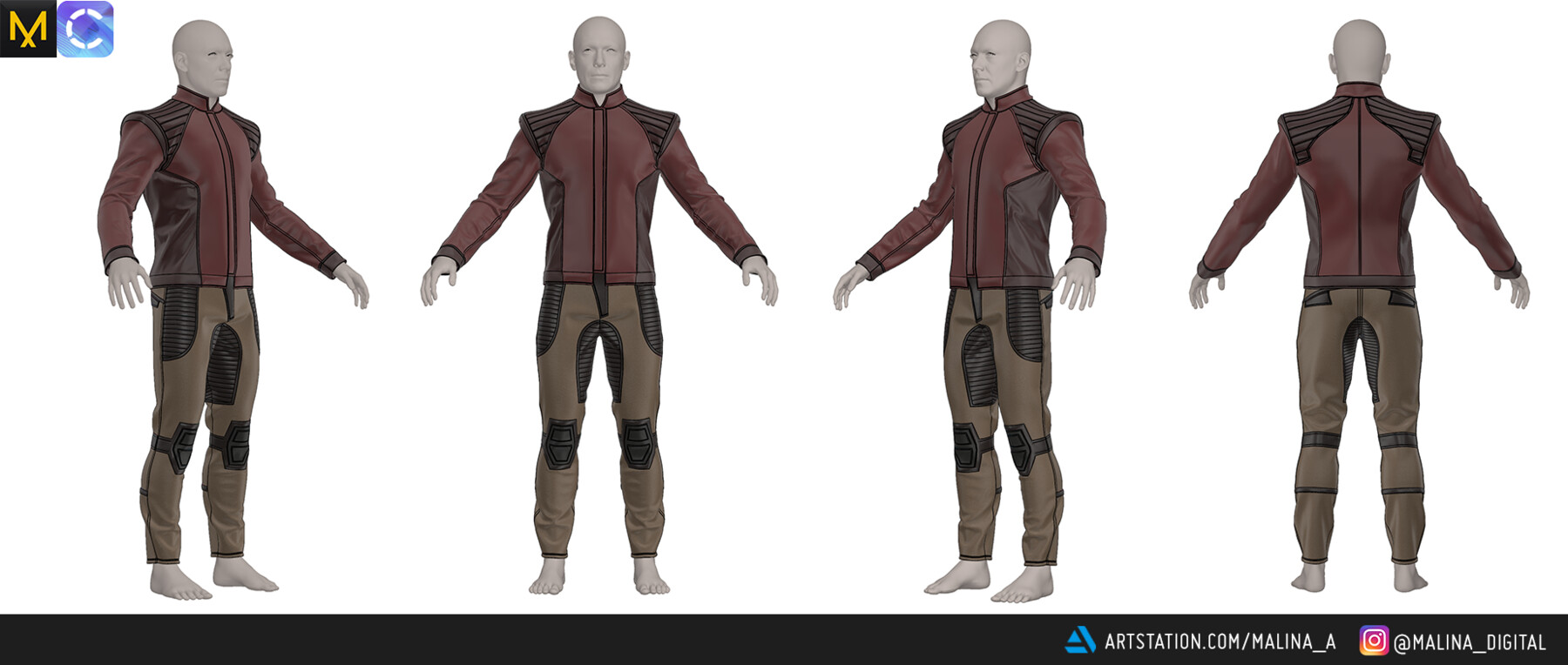 ArtStation - Men's outfit_027. Marvelous Designer/Clo3d + OBJ + Blend ...