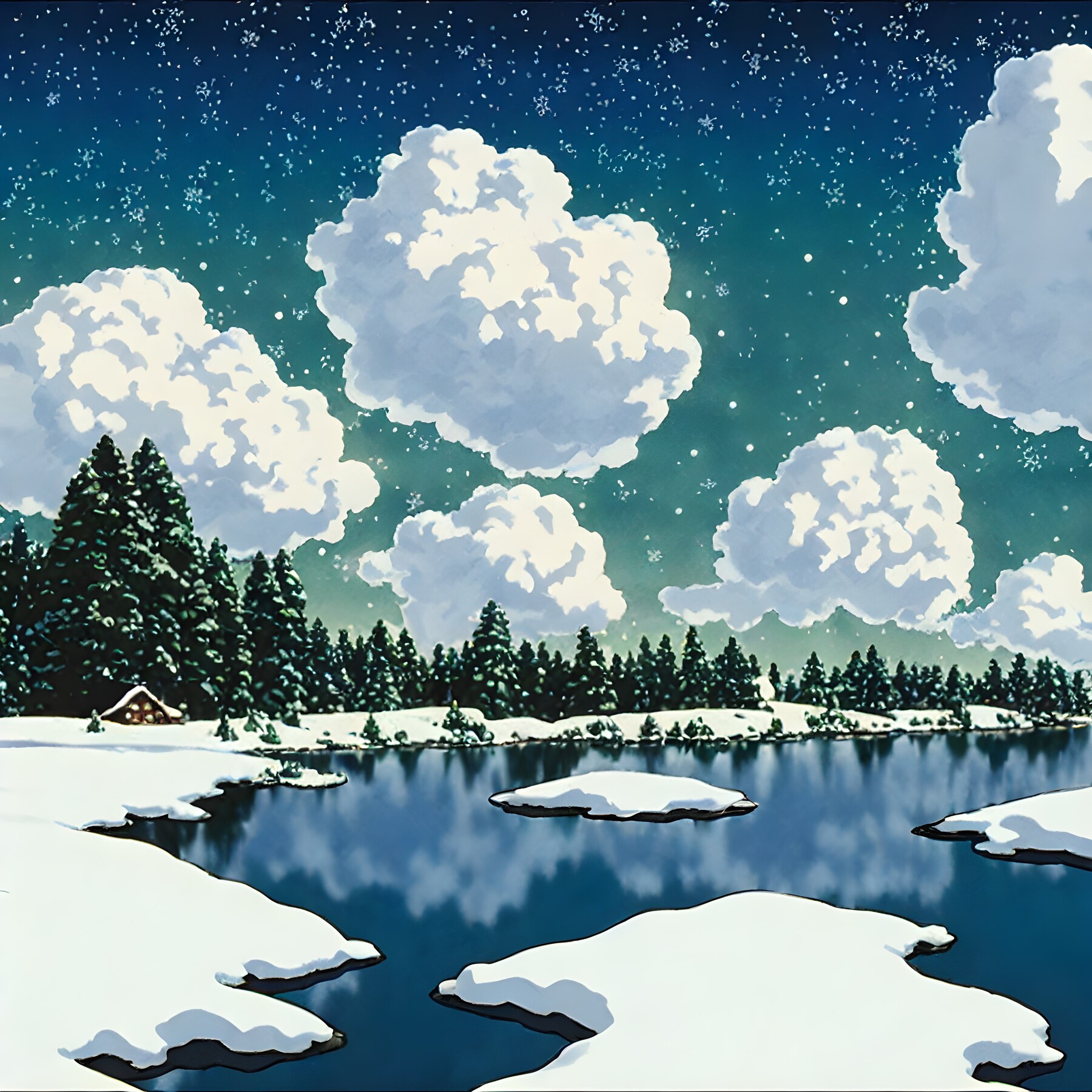 ArtStation - Snow and Clouds pixelart set | Artworks