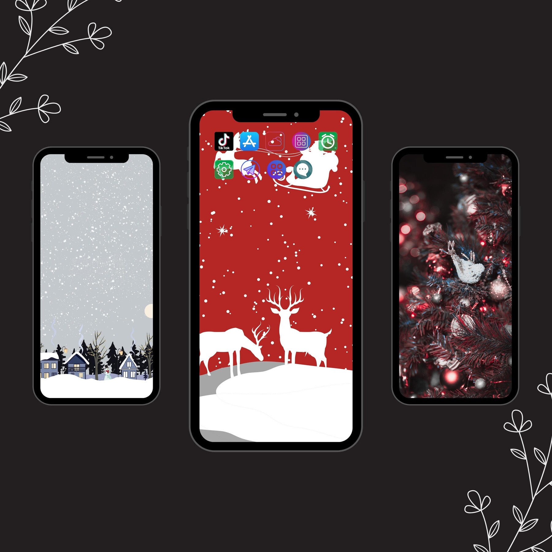 ArtStation - IPhone Xmas Wallpapers, Modern Phone Wallpaper, iPhone