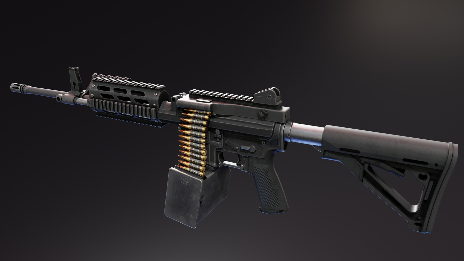 ArtStation - FightLite MCR Beltfed AR-15 | Game Assets