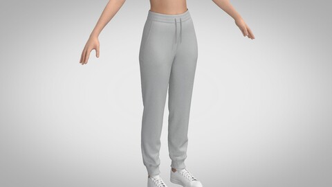 Women Sweatpants, Marvelous Designer, Clo +obj, fbx