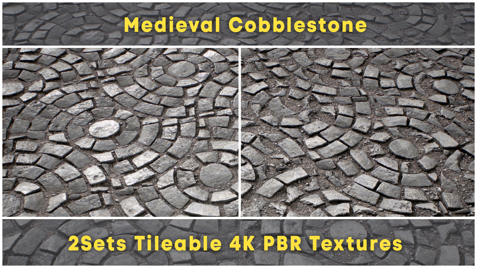 ArtStation - Medieval cobblestone 4K PBR textures | Game Assets